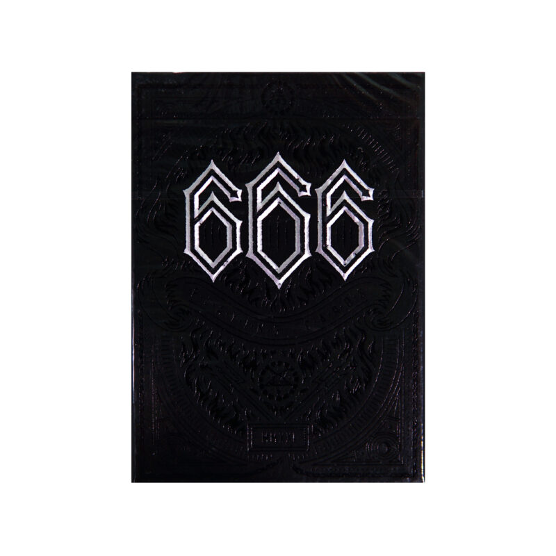666 Skeletal Silver Playing Cards - Cards District